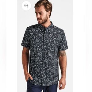Roark Classic Fit Scholar Flores Button-Up Floral Print Shirt Med w MEASUREMENTS